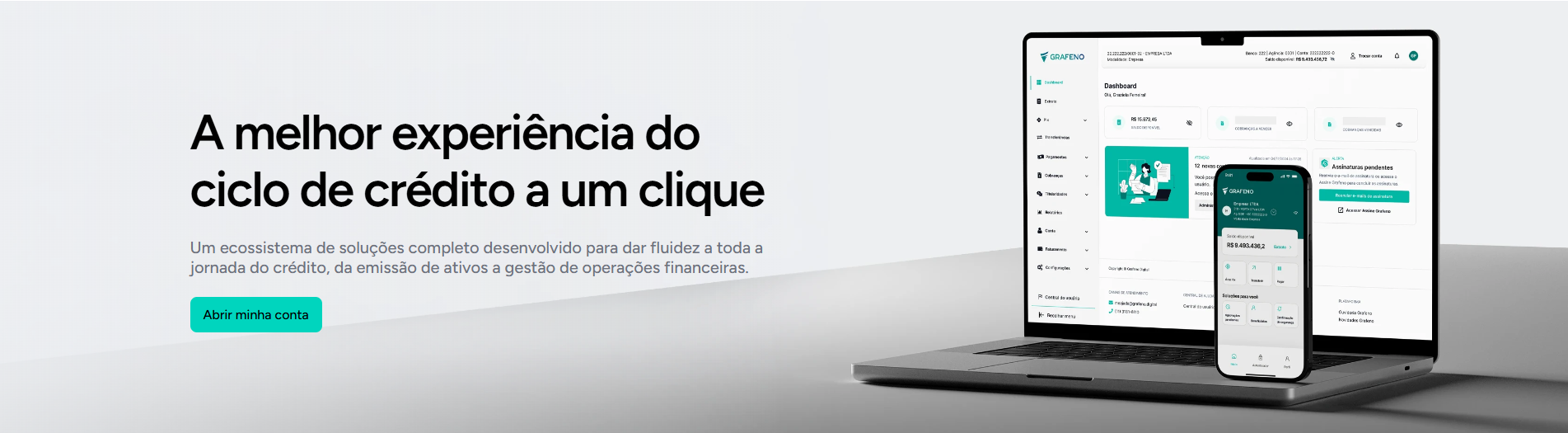 A melhor experiência do ciclo de crédito a um clique